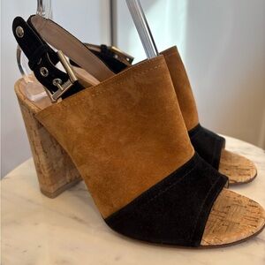 Gianvito Rossi Sierra Suede Slingback Sandals size 38.5